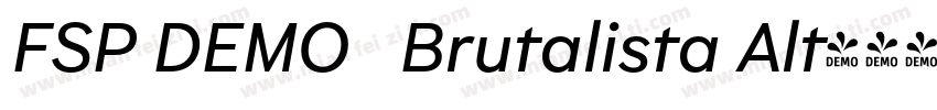 FSP DEMO   Brutalista Alt字体转换